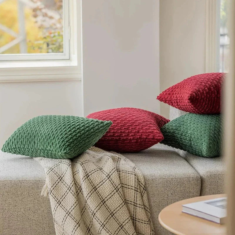 Cordale Textured Cushion Cover – Ribbed Corduroy Throw Pillow Case Decorative Living Room Bedroom Sofa