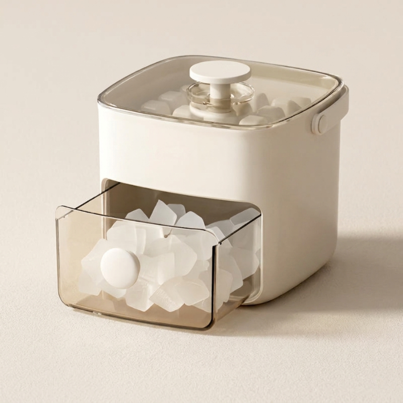 Cubix Dual Storage Organizer – Countertop Cotton Pad Swab Dispenser Cosmetic Bathroom Vanity