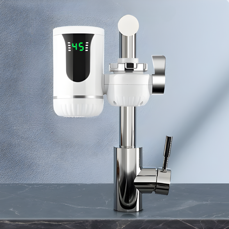 Purexa Instant Hot Water Faucet – Kitchen Tap LCD Temperature Display Stainless Steel Electric Heating