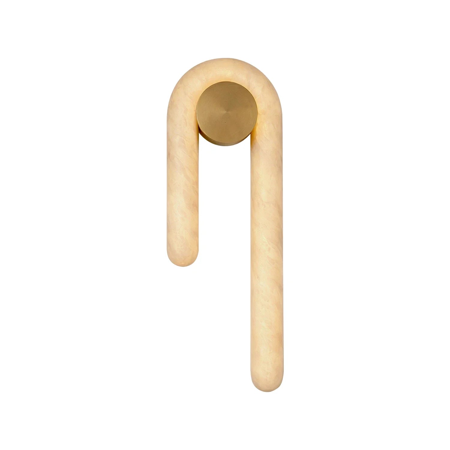 Arlen Loop Wall Sconce – Modern Alabaster Brass Wall Light Bedroom Living Room Decorative Lighting