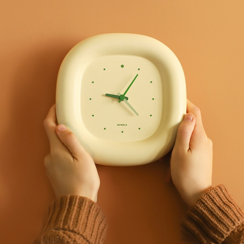 Cushio Desk Clock – Modern Minimalist Table Clock Bedroom Office Decorative Battery Operated