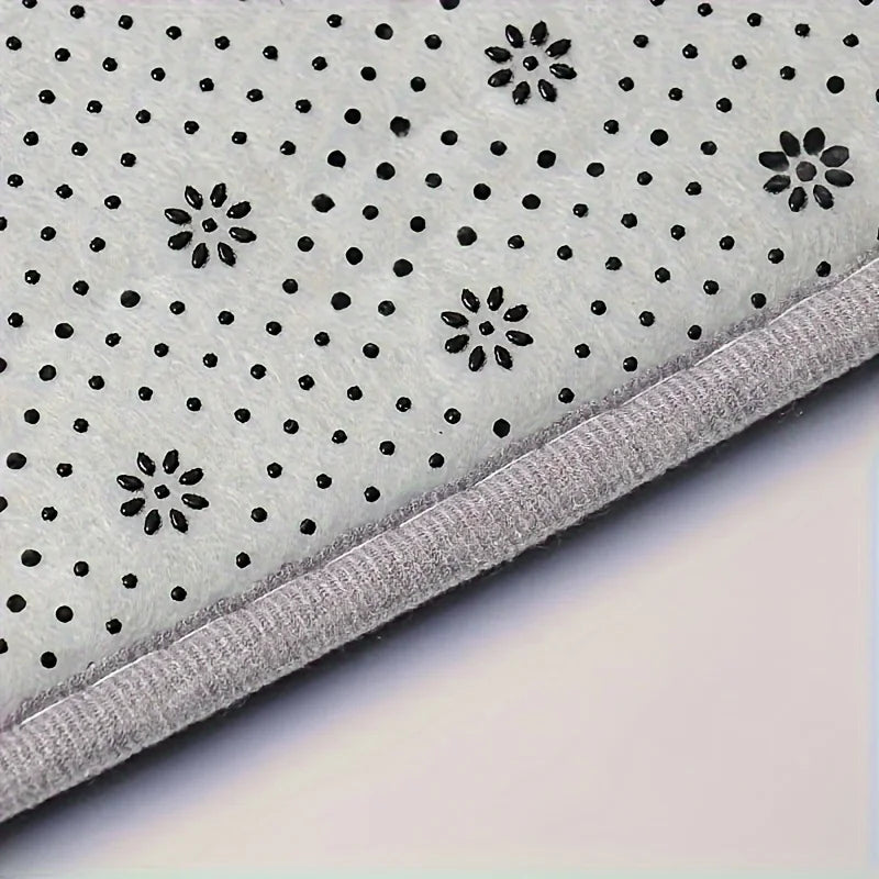 Vesta Corner Kitchen Mat Set – L Shaped Anti Fatigue Cushioned Kitchen Runner Rug Soft Beige Flannel