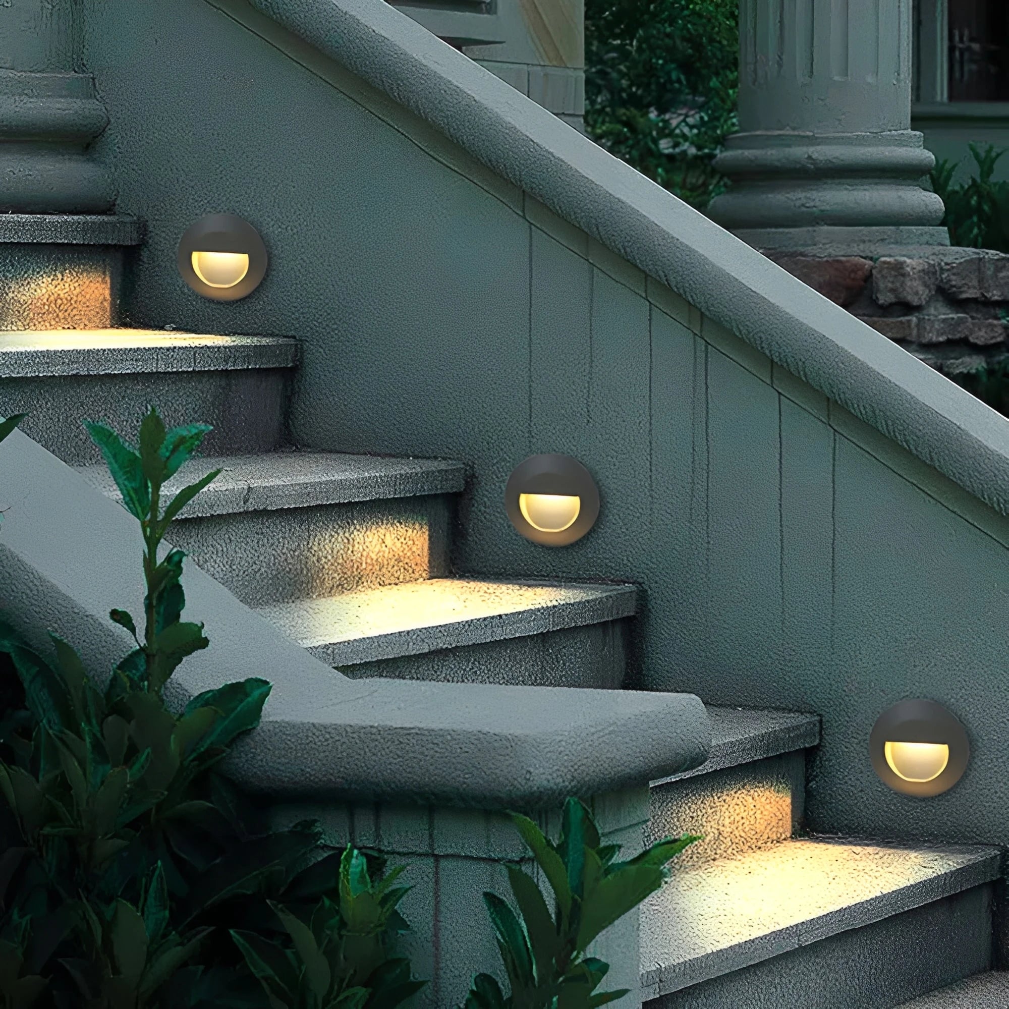 Creston Recessed Step Light – LED Outdoor Wall Stair Lighting Waterproof Modern Deck Pathway Fixture