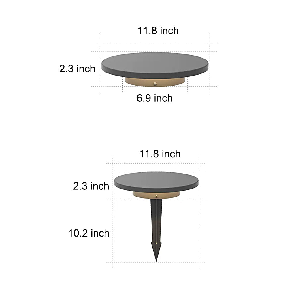 Flat Disc Solar Ground Lights for Garden Pathways – Waterproof LED Outdoor Landscape Fixtures