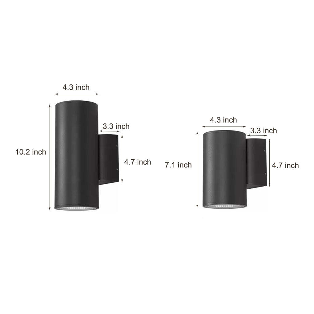 Cylindric LED Outdoor Wall Light – Waterproof Single Beam Exterior Fixture