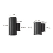 Cylindric LED Outdoor Wall Light – Waterproof Single Beam Exterior Fixture