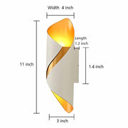 LED Spiral Outdoor Wall Light – Modern Waterproof Up and Down Exterior Fixture