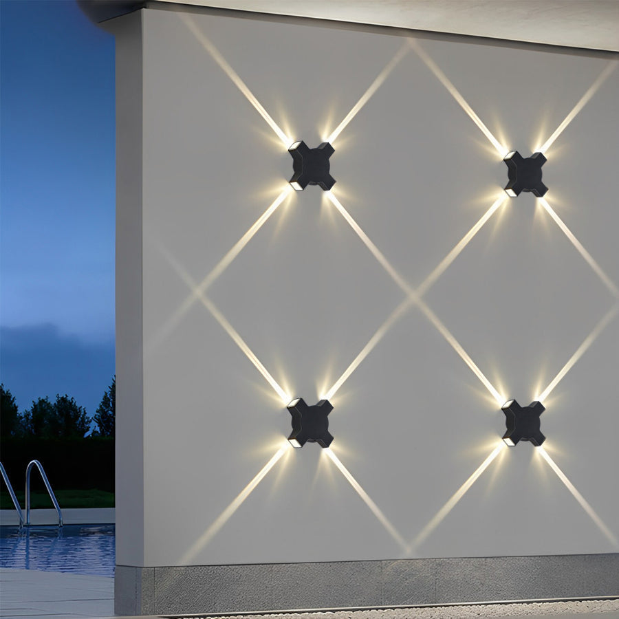 Cross Beam LED Outdoor Wall Light – Waterproof Modern Facade Lighting