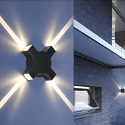 Cross Beam LED Outdoor Wall Light – Waterproof Modern Facade Lighting