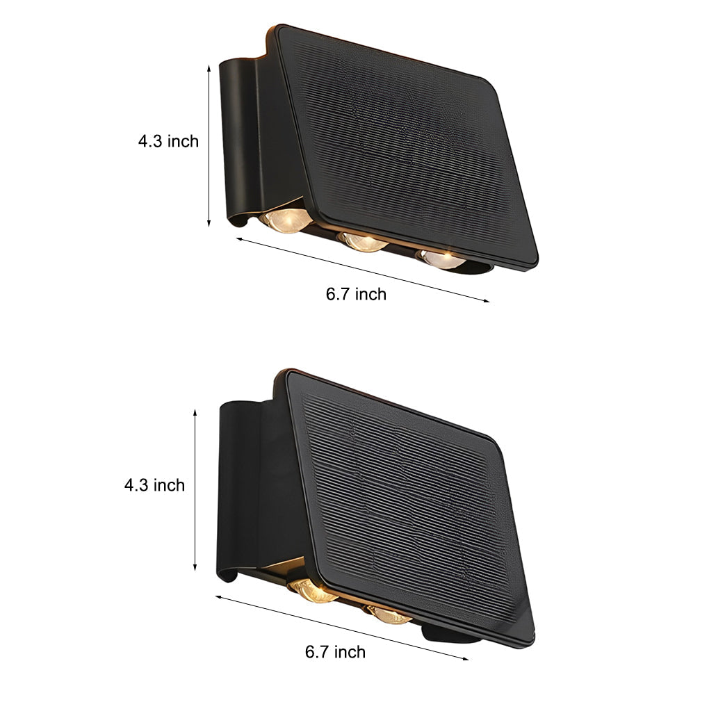Adjustable Solar LED Outdoor Wall Light – Waterproof Up Down Exterior Fixture