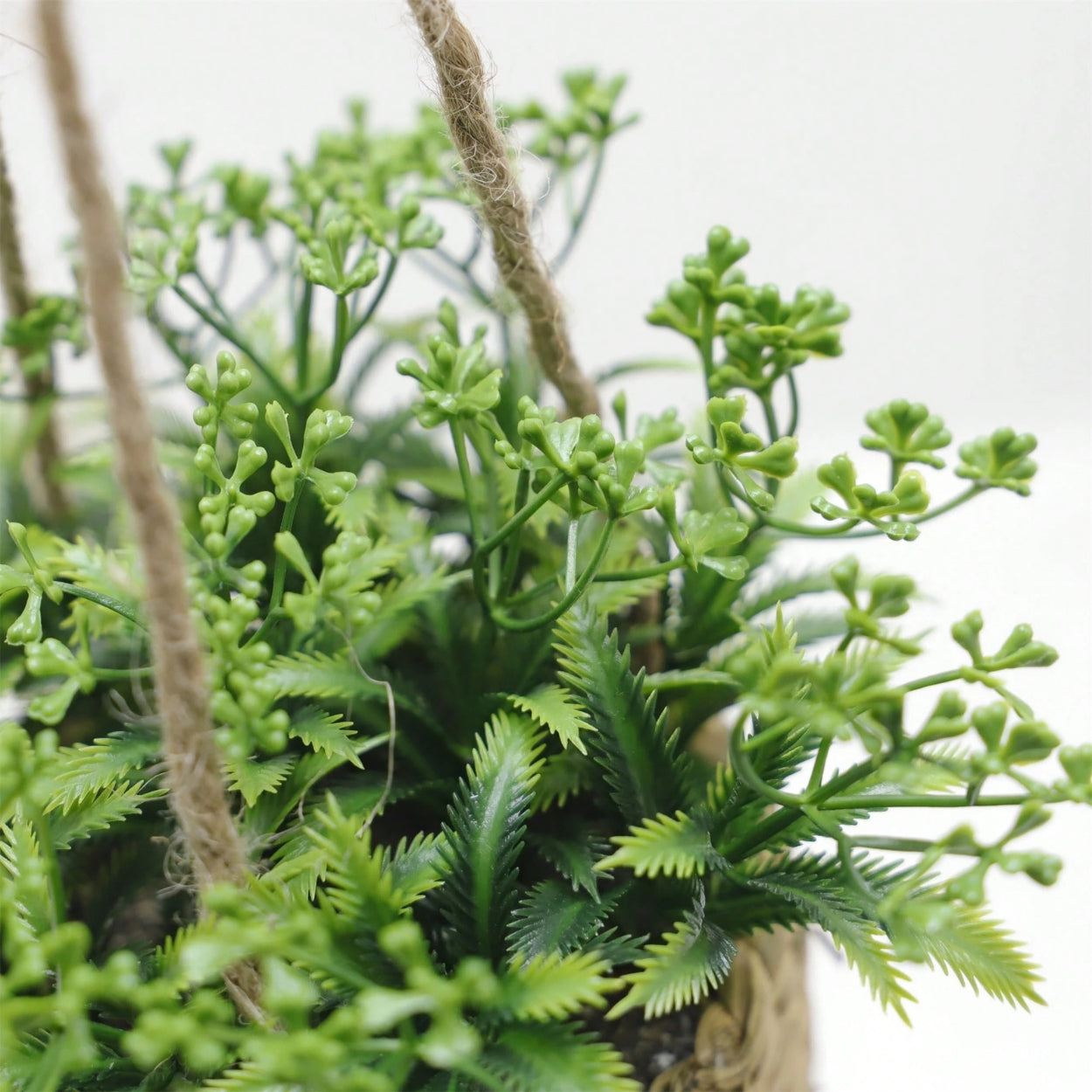 Verdora Hanging Plant Basket – Faux Eucalyptus Woven Seagrass Planter Boho Farmhouse Home Decor