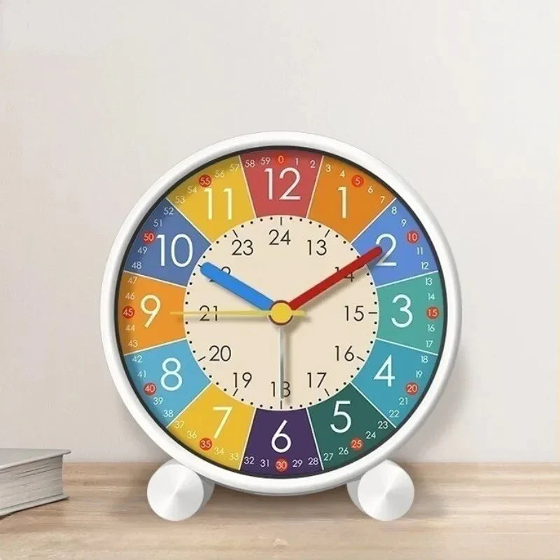 Chrono Kids Desk Clock – Colorful Educational 12 24 Hour Learning Analog Alarm Clock Bedroom