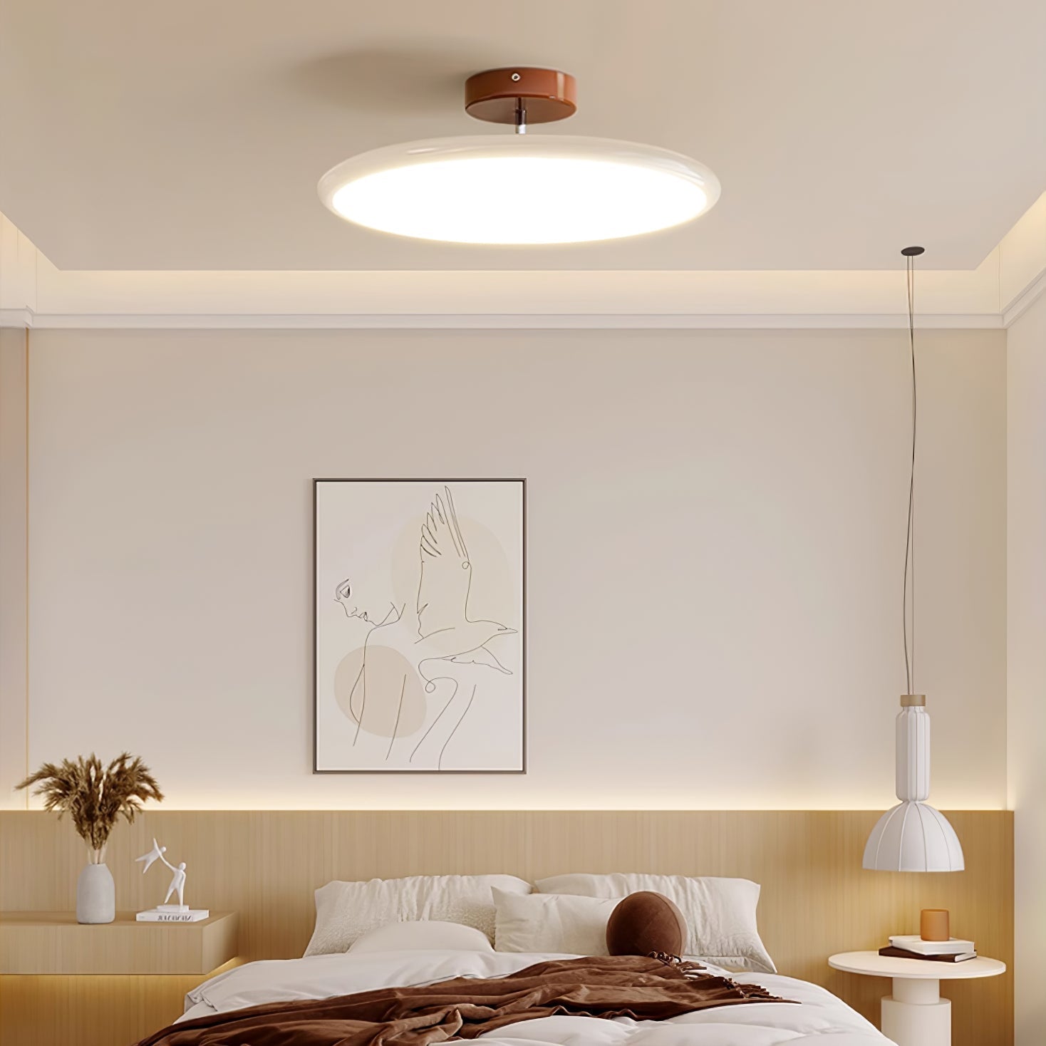Drame Glow Ceiling Light – Adjustable LED Semi-Flush Ceiling Lighting Fixture