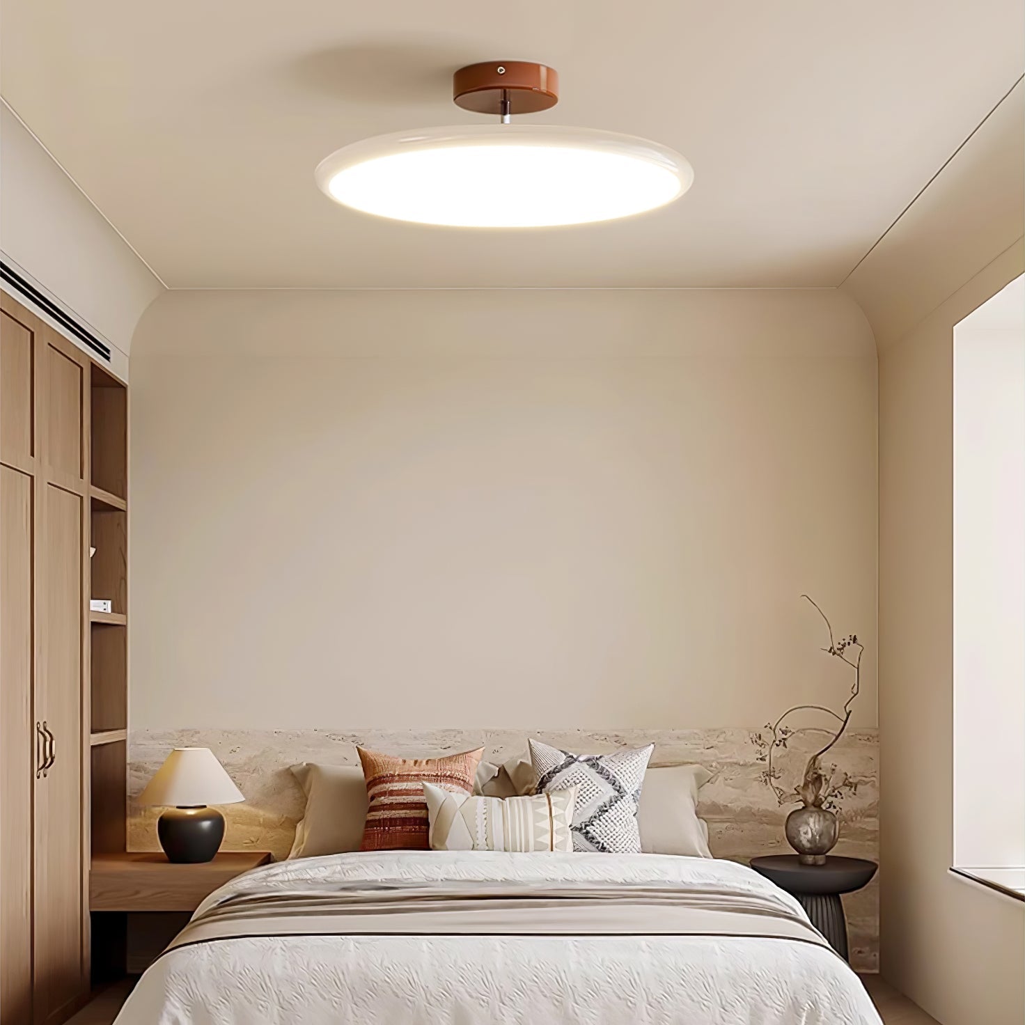 Drame Glow Ceiling Light – Adjustable LED Semi-Flush Ceiling Lighting Fixture