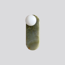Jade Dome Wall Lamp – Natural Jade Stone Wall Lamp Warm Ambient Glow Bedroom Hallway