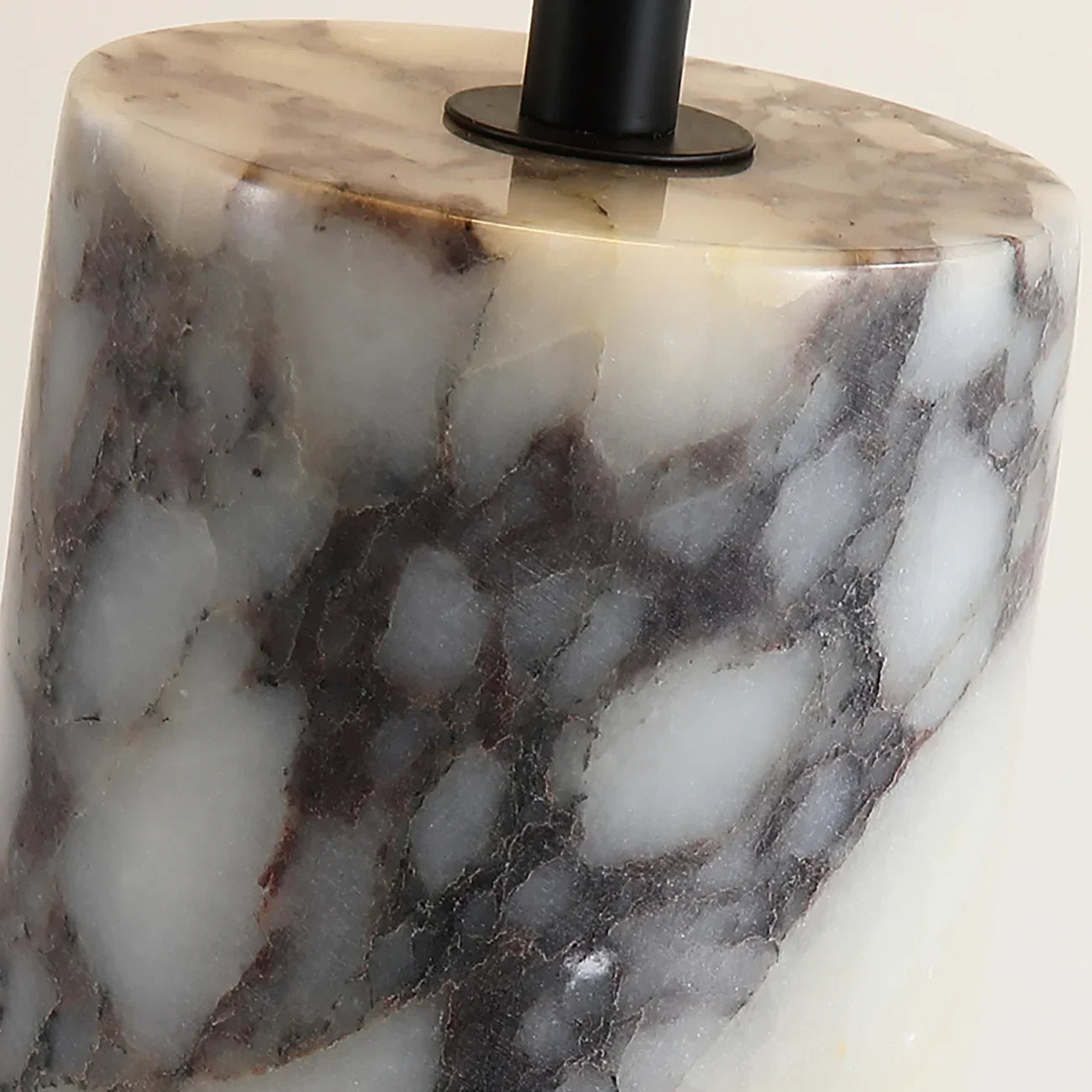 Moonlit Marble Table Lamp – LED Marble Base Fabric Shade Warm Ambient Glow Modern Living Rooms