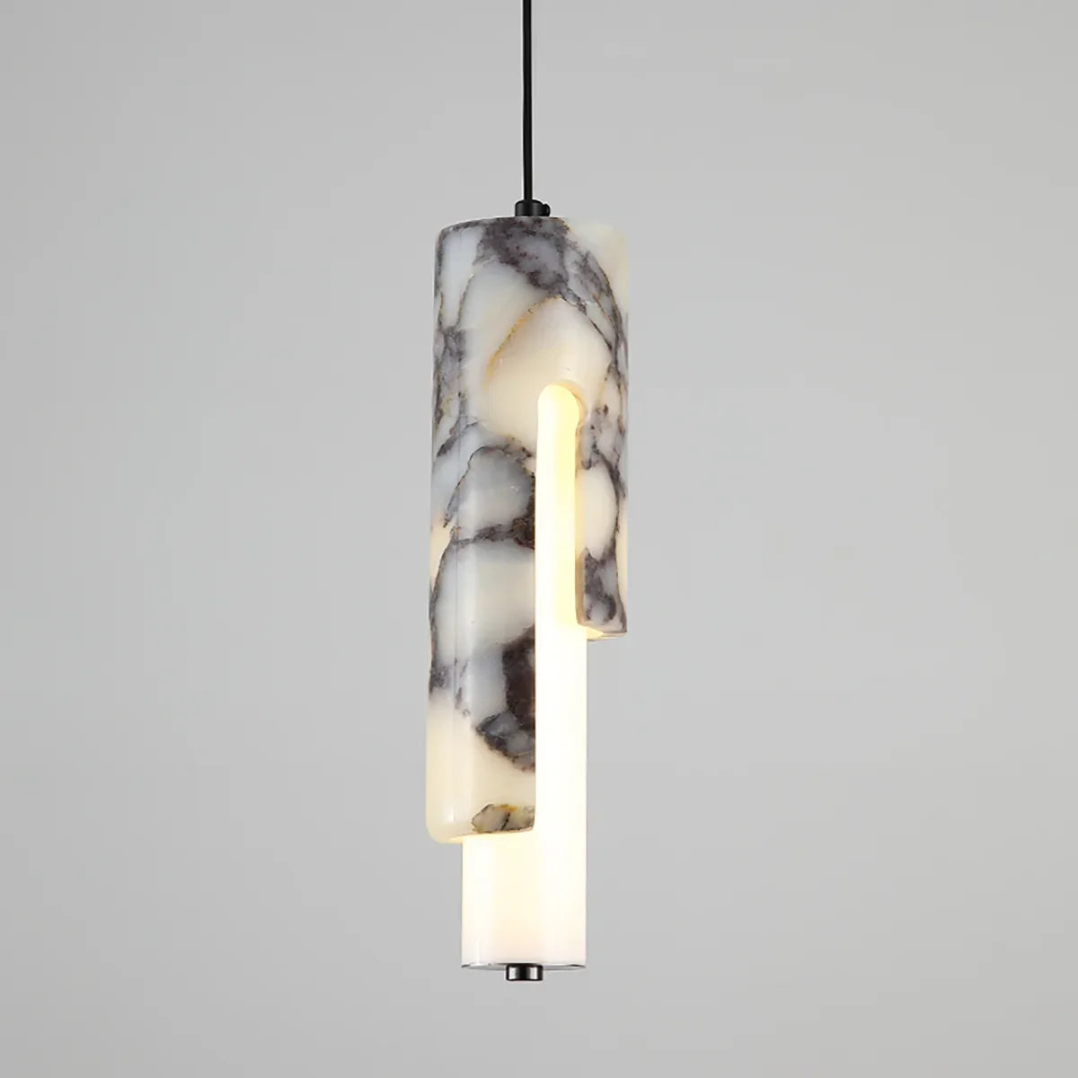 Marble Vein Pendant Light – LED Ambient Pendant Fixture Warm Glow In Natural Marble Vein Modern Interiors