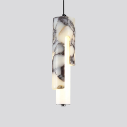 Marble Vein Pendant Light – LED Ambient Pendant Fixture Warm Glow In Natural Marble Vein Modern Interiors