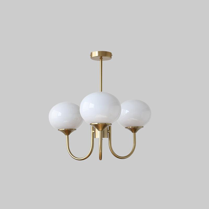 Blush Halo Chandelier Light – Glass Dome Ceiling Chandelier Lighting Fixture