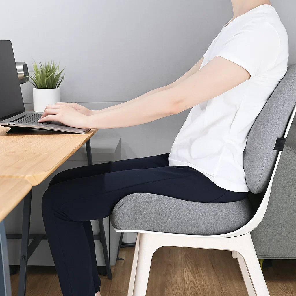 Contourex Seat Cushion – Memory Foam Orthopedic Office Chair Car Seat Coccyx Tailbone Relief Pad
