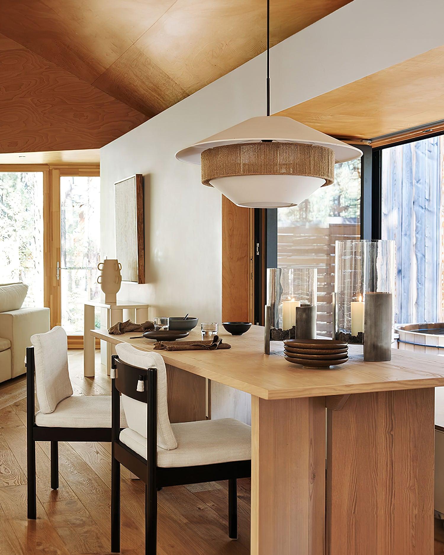 Woven Tide Pendant Light – Fabric Pendant Ceiling Lighting Fixture