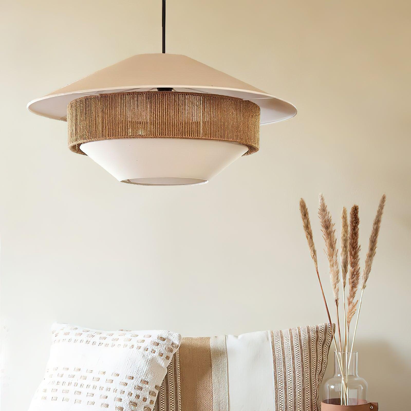 Woven Tide Pendant Light – Fabric Pendant Ceiling Lighting Fixture