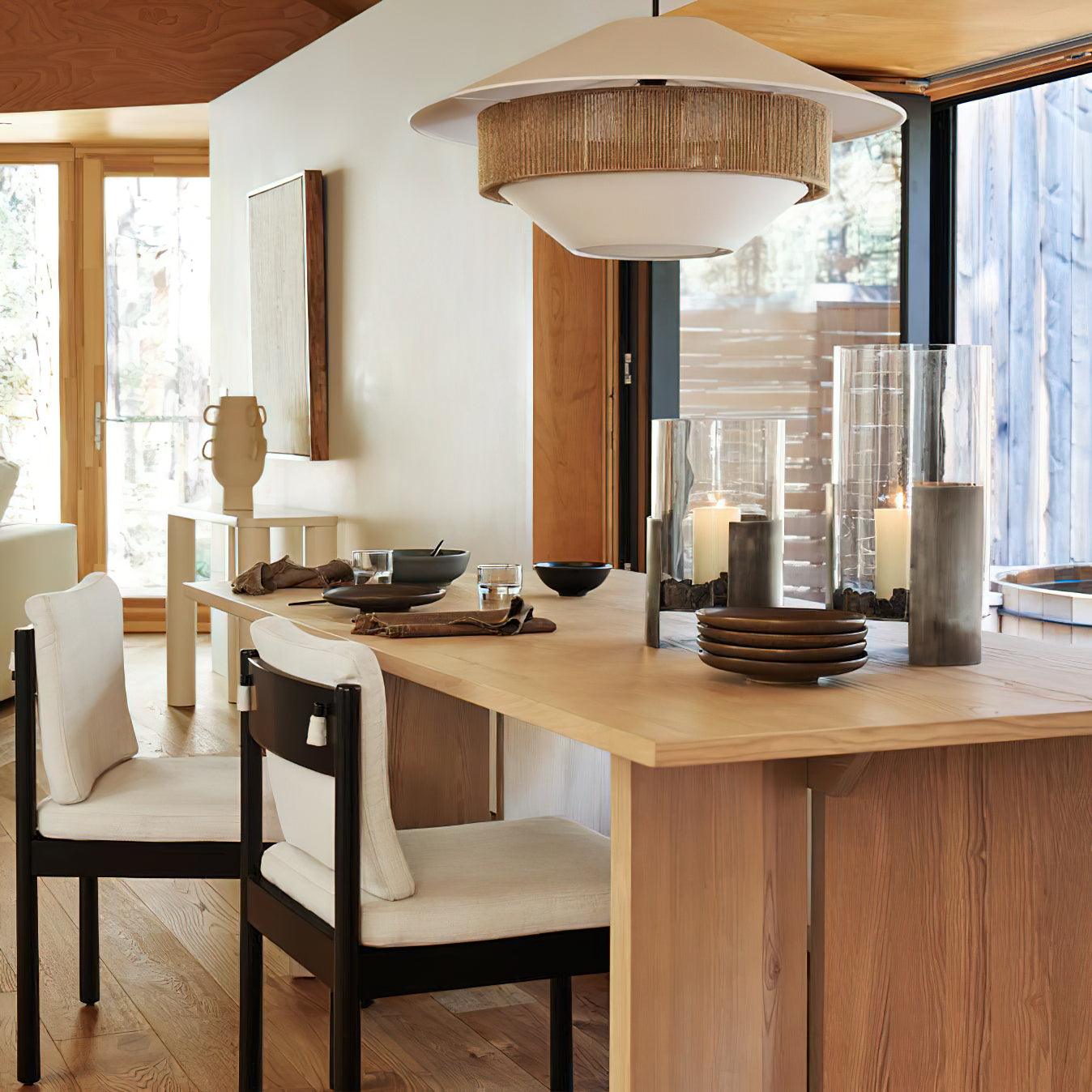 Woven Tide Pendant Light – Fabric Pendant Ceiling Lighting Fixture