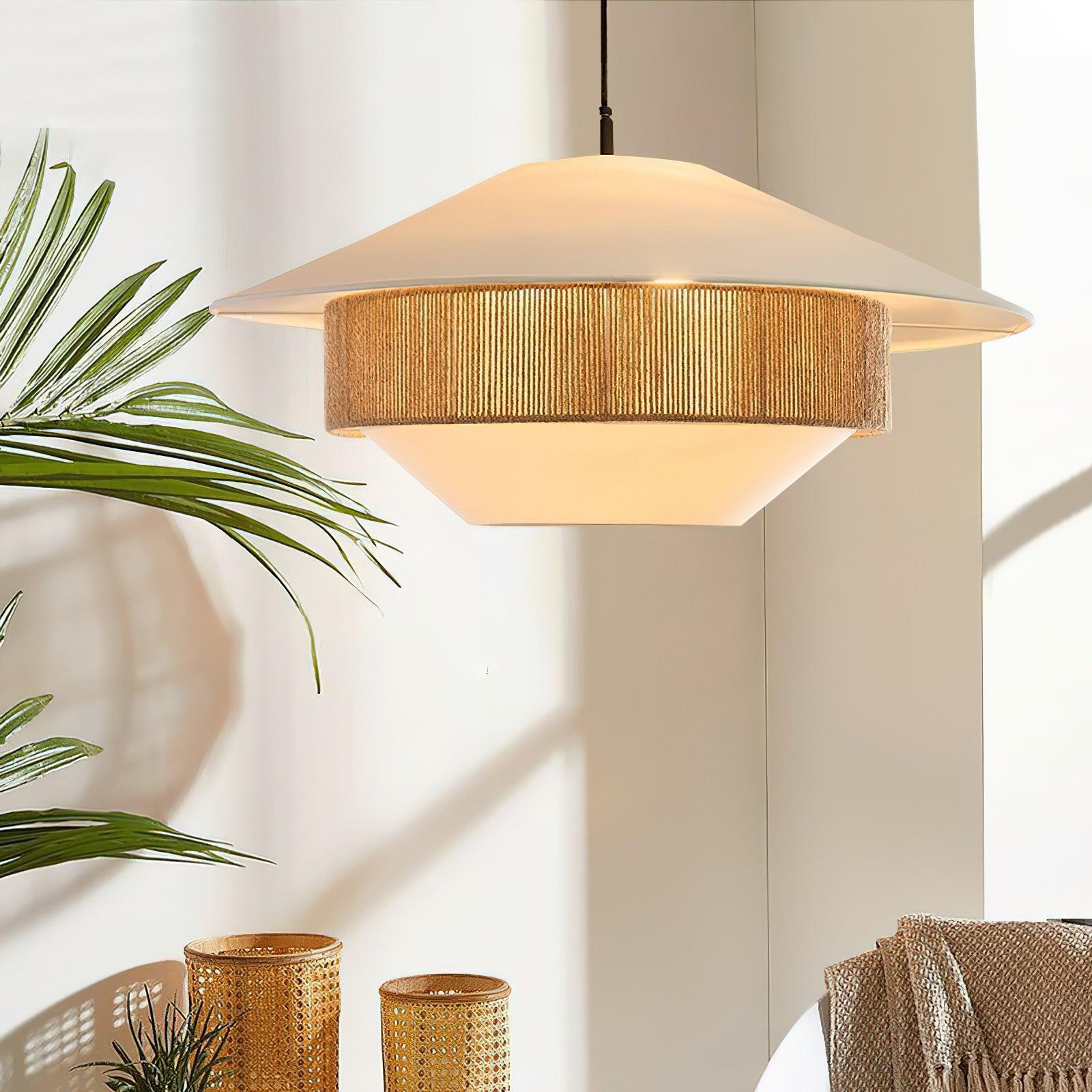 Woven Tide Pendant Light – Fabric Pendant Ceiling Lighting Fixture