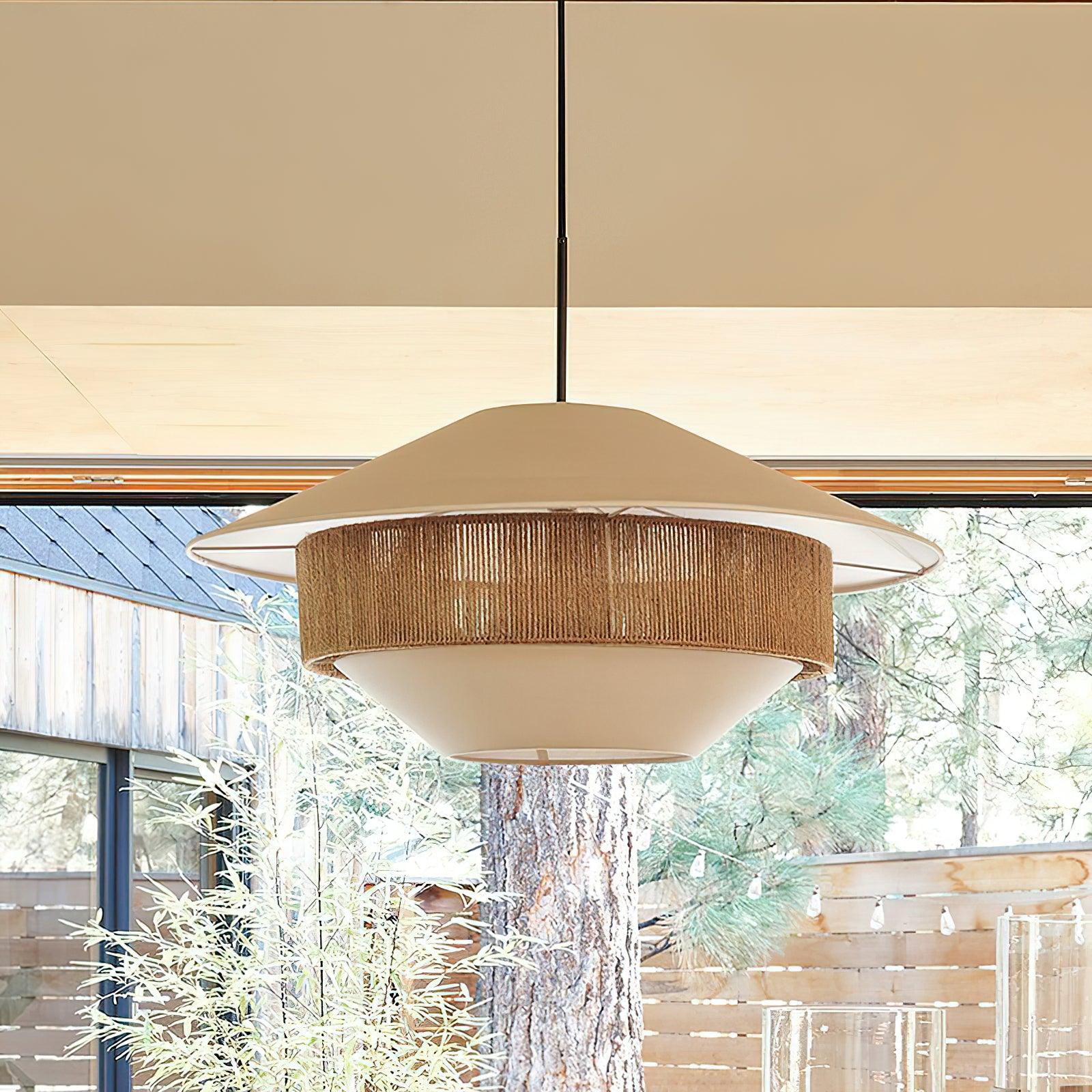 Woven Tide Pendant Light – Fabric Pendant Ceiling Lighting Fixture