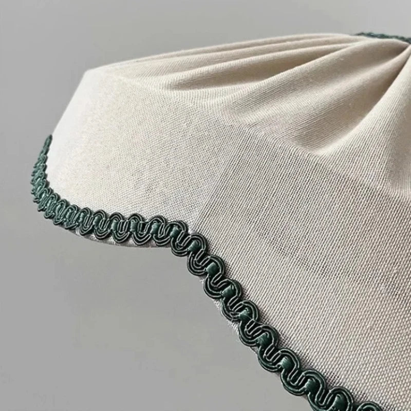 Bewa Scalloped Pendant Light – Fabric Shade Ceiling Hanging Lamp Dining Room Living Room Decorative Lighting