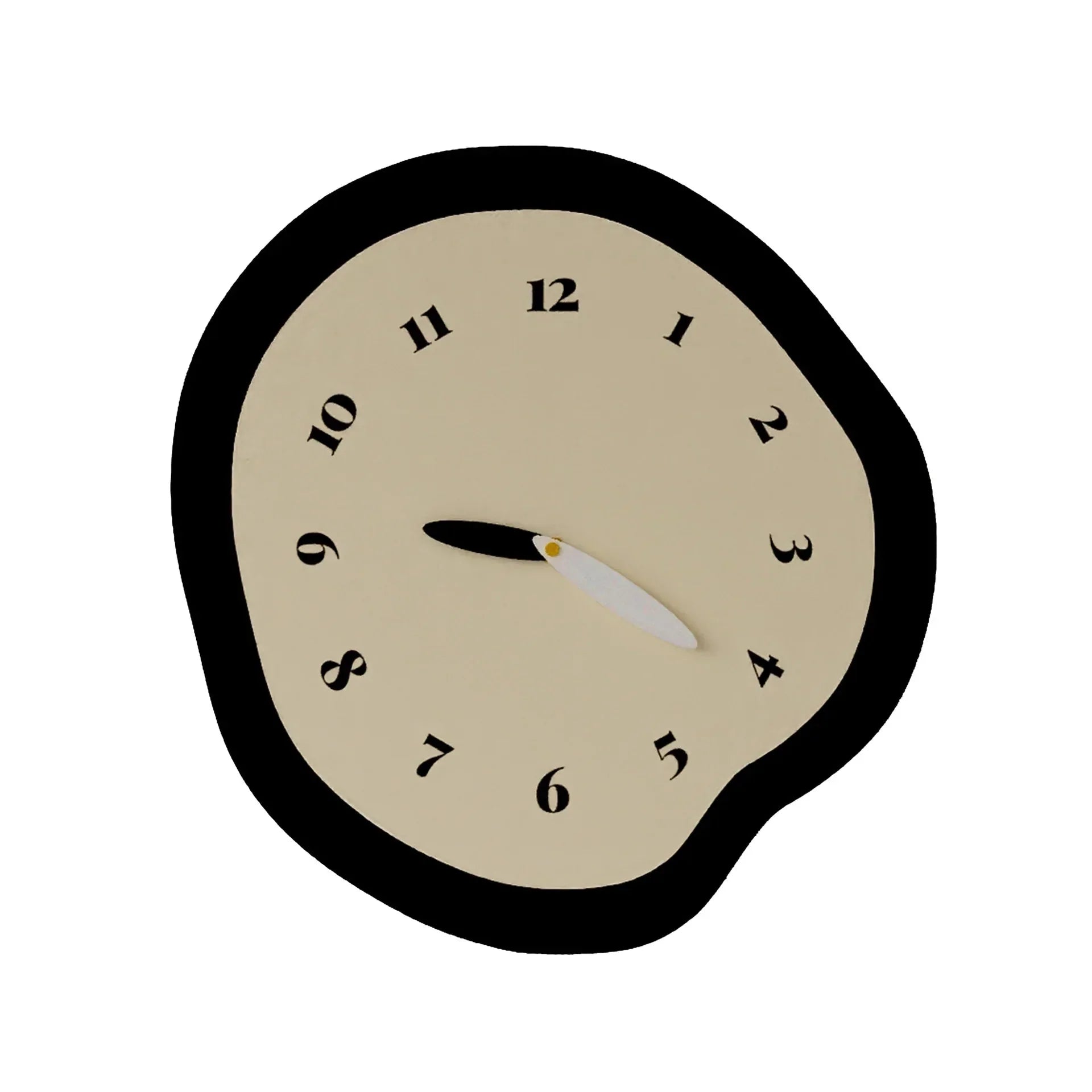 Dralen Pendulum Wall Clock – Modern Silent Quartz Black White Abstract Round Decorative Living Room