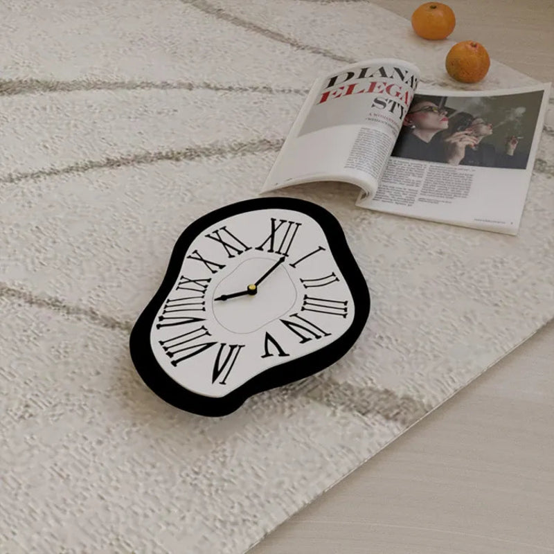 Meltvale Wall Clock – Modern Surreal Silent Roman Numeral Decorative Living Room Bedroom
