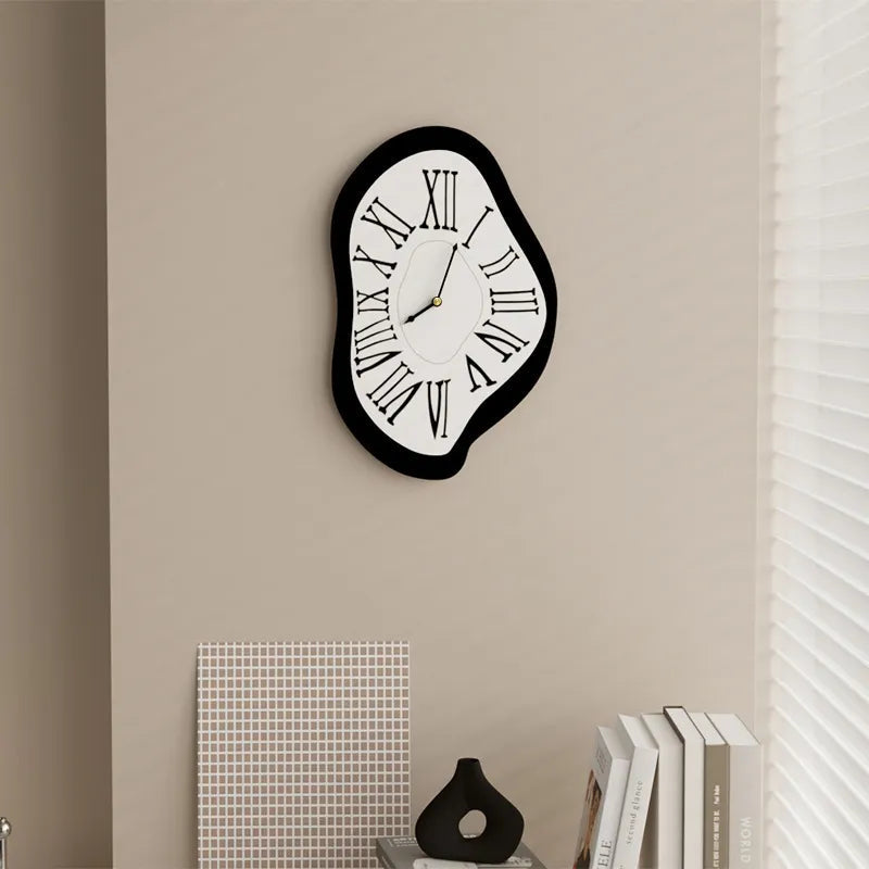 Meltvale Wall Clock – Modern Surreal Silent Roman Numeral Decorative Living Room Bedroom