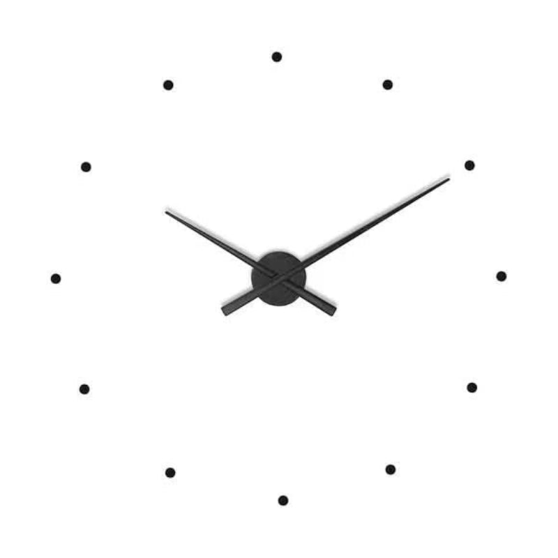 Cronos Minimalist Wall Clock – Large Modern Silent Black Metal Decorative Living Room Bedroom