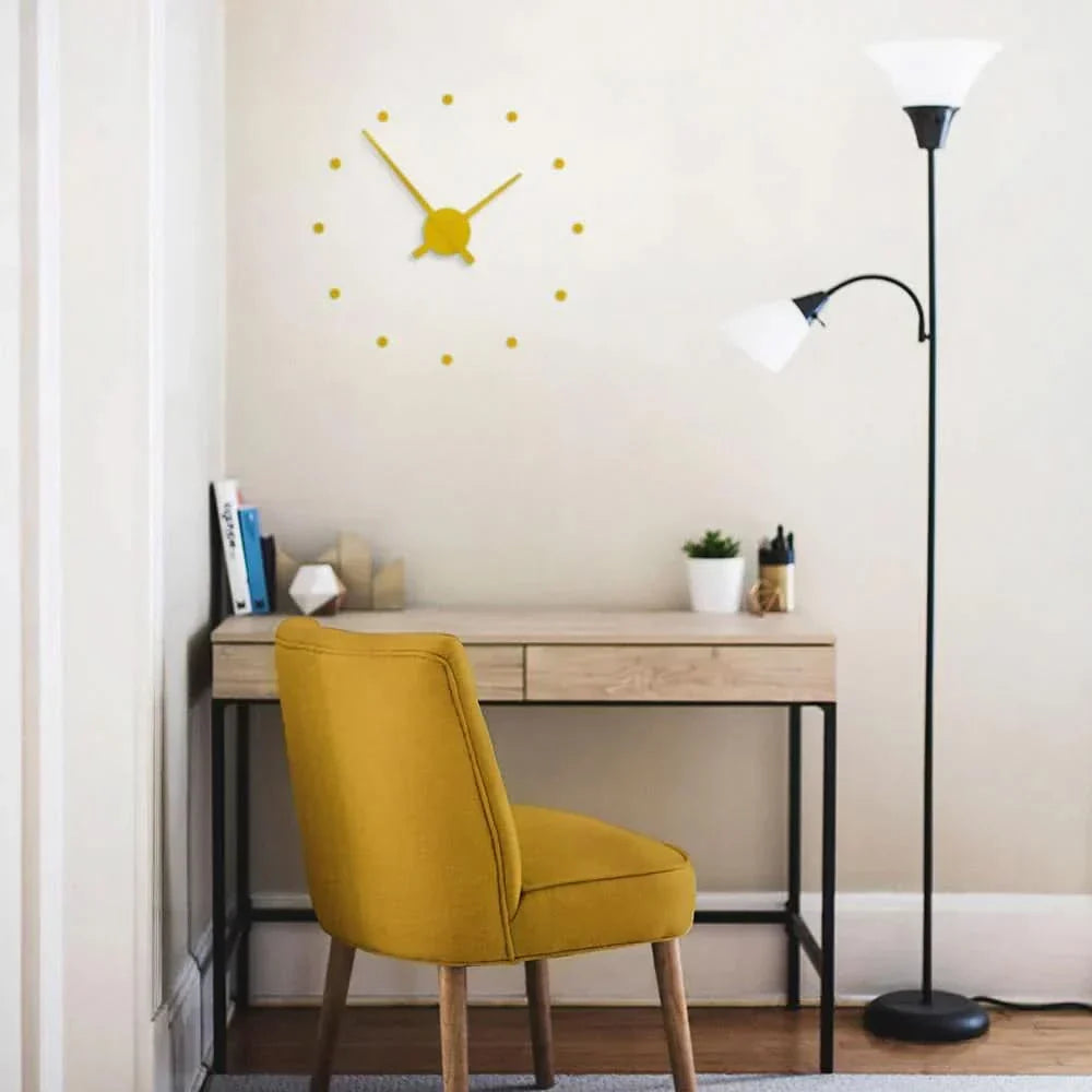 Cronos Minimalist Wall Clock – Large Modern Silent Black Metal Decorative Living Room Bedroom