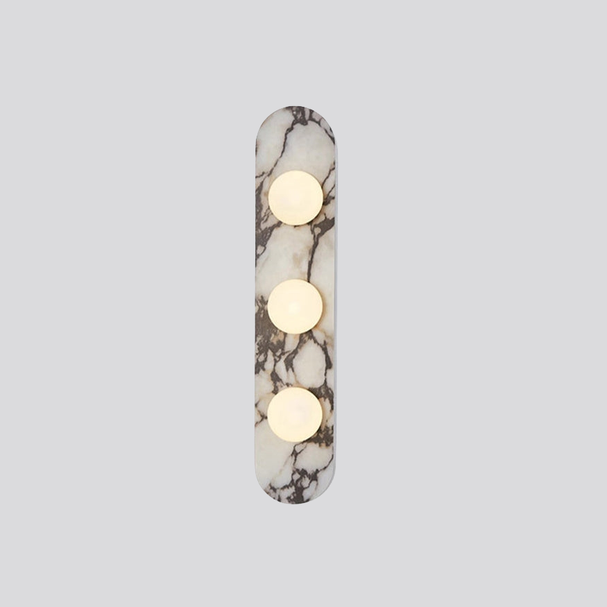 Marble Globe Wall Lamp – Opaline Glass Globe Grey Veining On Marble Backplate Italian Mid Century Inspiration