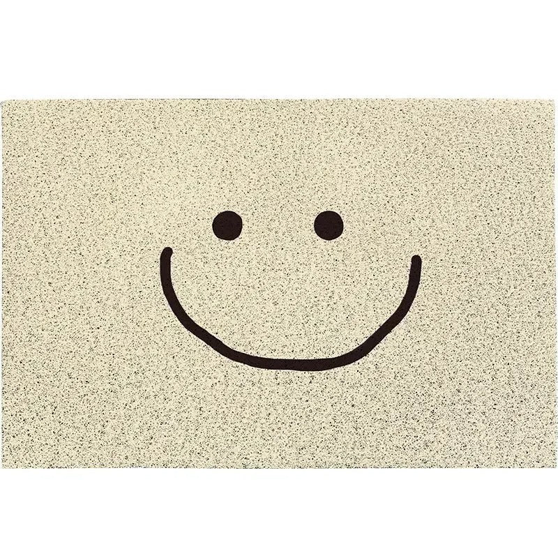 Grinto Doormat – Orange Funny Face Design Indoor Entryway Non-Slip Washable Floor Mat Home Decor