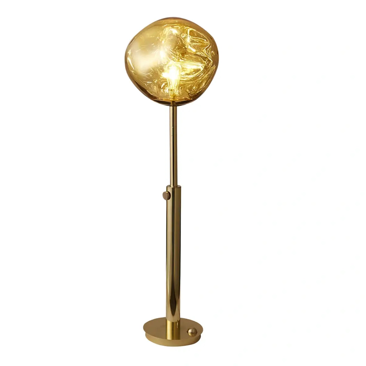 Orben Glass Floor Lamp – Modern Living Room Standing Light Adjustable Chrome Bedroom Decorative Lighting