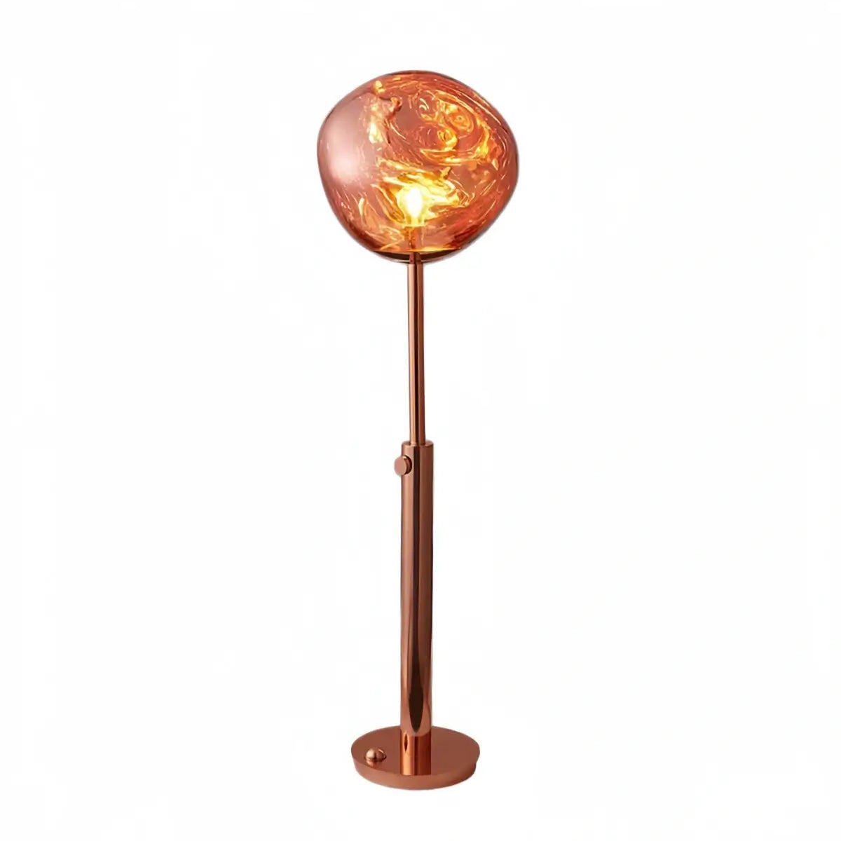 Orben Glass Floor Lamp – Modern Living Room Standing Light Adjustable Chrome Bedroom Decorative Lighting