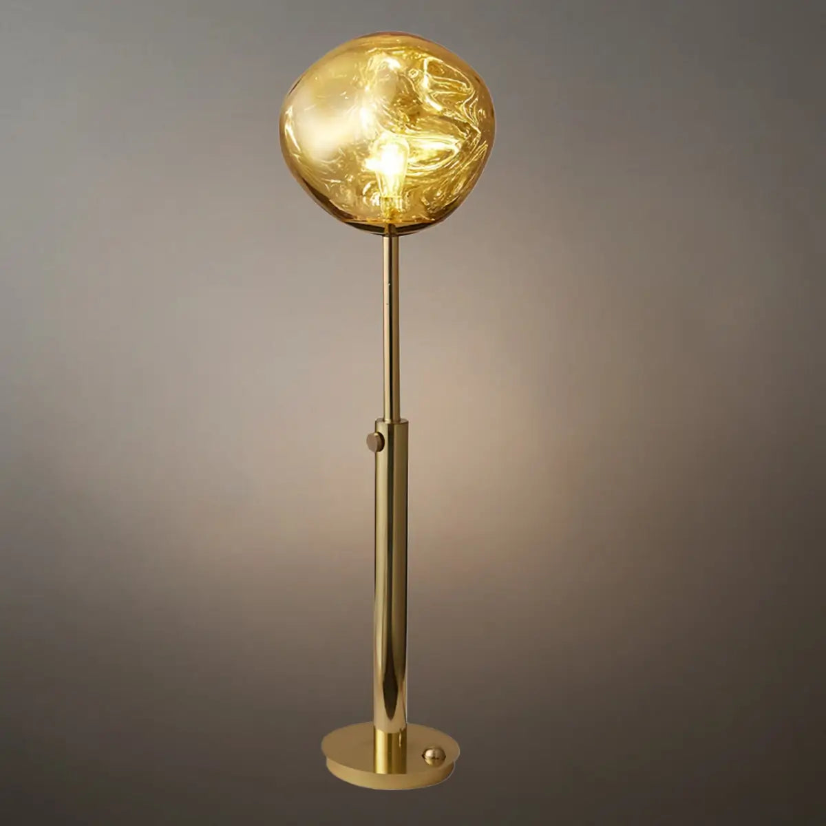 Orben Glass Floor Lamp – Modern Living Room Standing Light Adjustable Chrome Bedroom Decorative Lighting