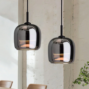 Smoked Glass Pendant Light – Modern Hanging Ceiling Fixture