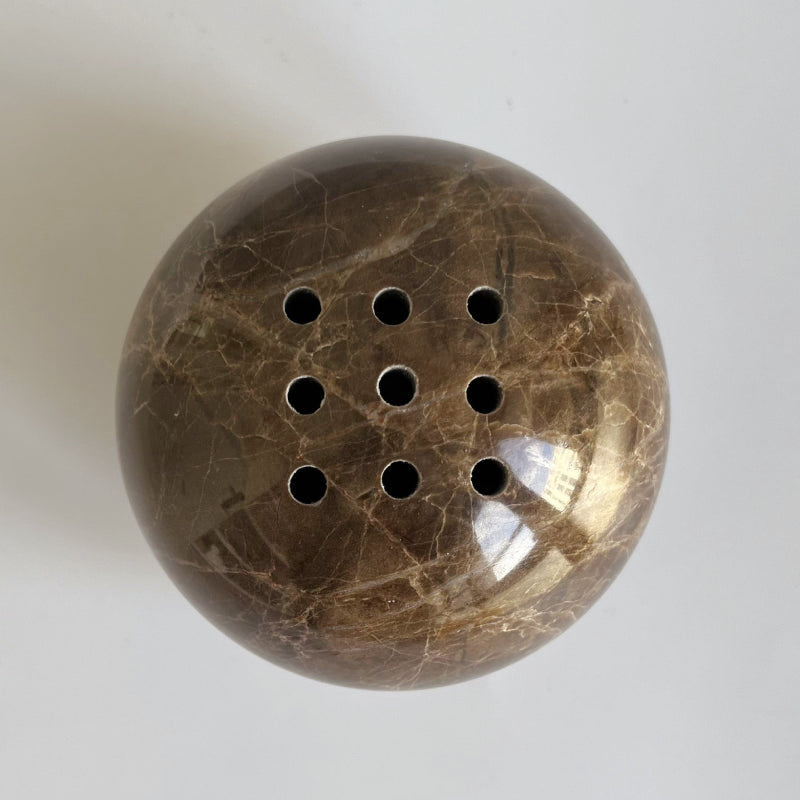 Terraza Stone Incense Burner – Natural Marble Travertine Bowl Aromatherapy Home Decor