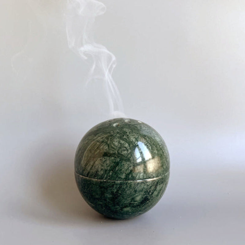 Terraza Stone Incense Burner – Natural Marble Travertine Bowl Aromatherapy Home Decor