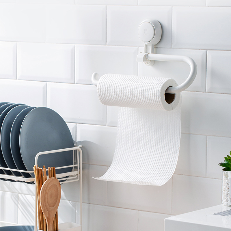 Valdor Suction Toilet Paper Holder – Wall Mounted Bathroom Tissue Storage Shelf Stainless Steel Towel Bar