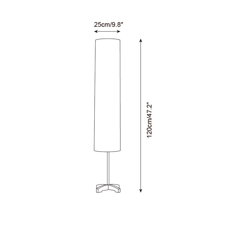 Tavira Linen Floor Lamp – Modern Tall Fabric Standing Light Living Room Corner Lighting