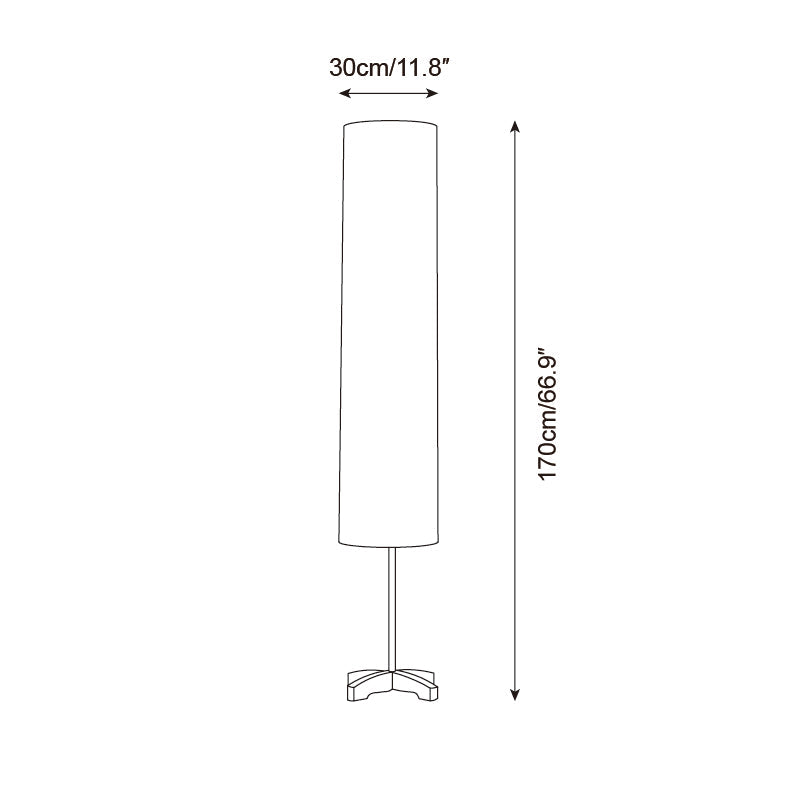Tavira Linen Floor Lamp – Modern Tall Fabric Standing Light Living Room Corner Lighting