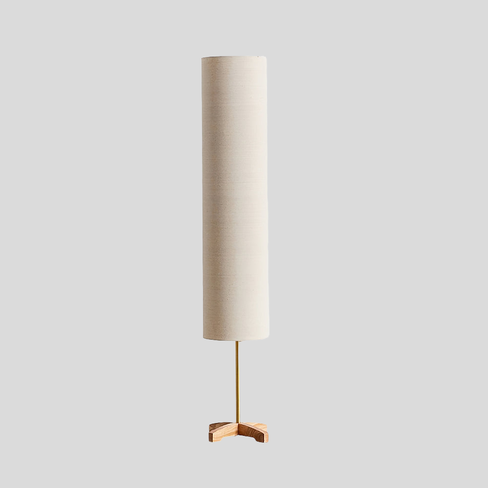 Tavira Linen Floor Lamp – Modern Tall Fabric Standing Light Living Room Corner Lighting