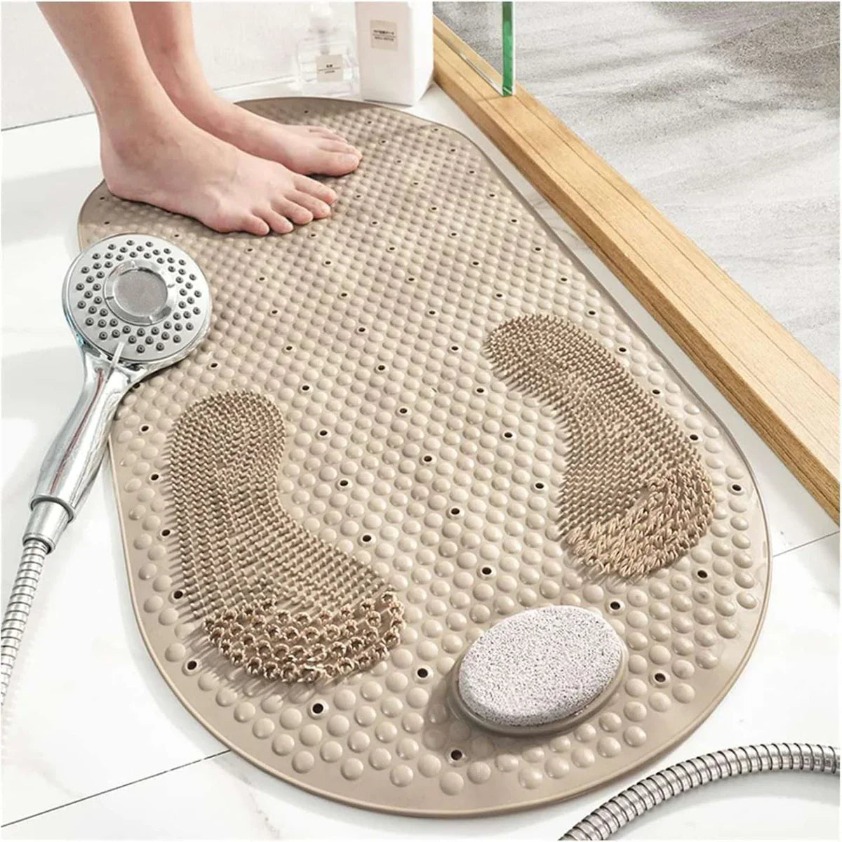Reflexa Comfort Bath Mat – Non-Slip Shower Mat Suction Cups Massage Textured Bathroom Safety