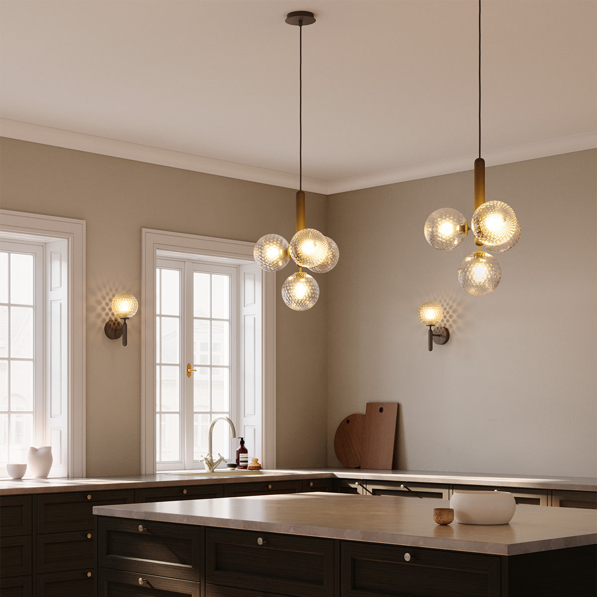 Arcus Clear Globe Pendant – LED Glass Minimal Pendant Lighting Fixture