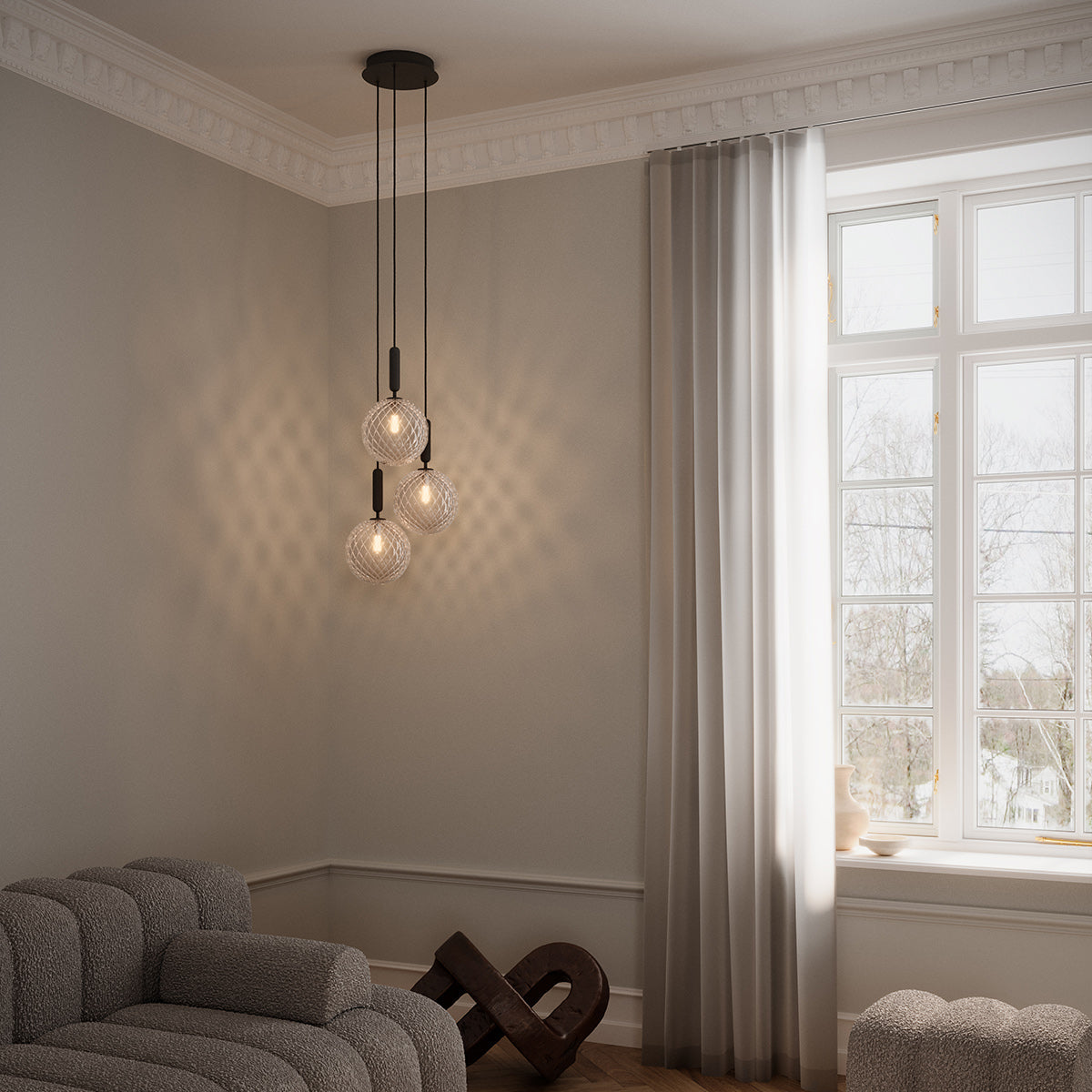 Arcus Clear Globe Pendant – LED Glass Minimal Pendant Lighting Fixture